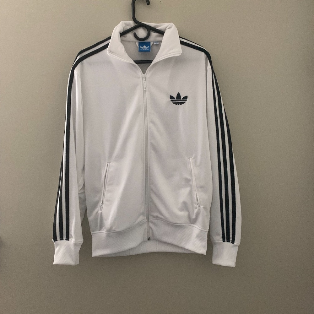 White Adidas Track Jacket -